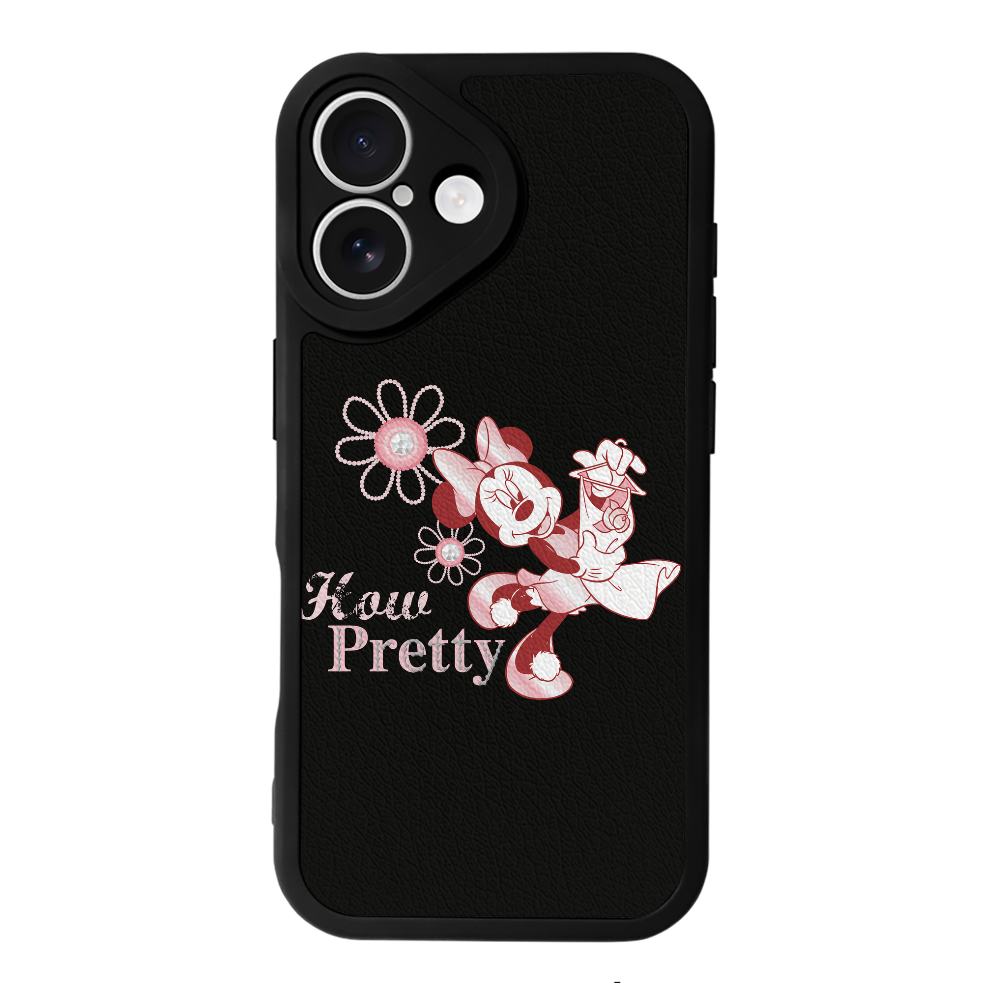（画像用） ミッキーマウス Mickey Mouse 【iPhone 16シリーズ対応】シリコンスマホケース（レザー調） 材質：シリコン